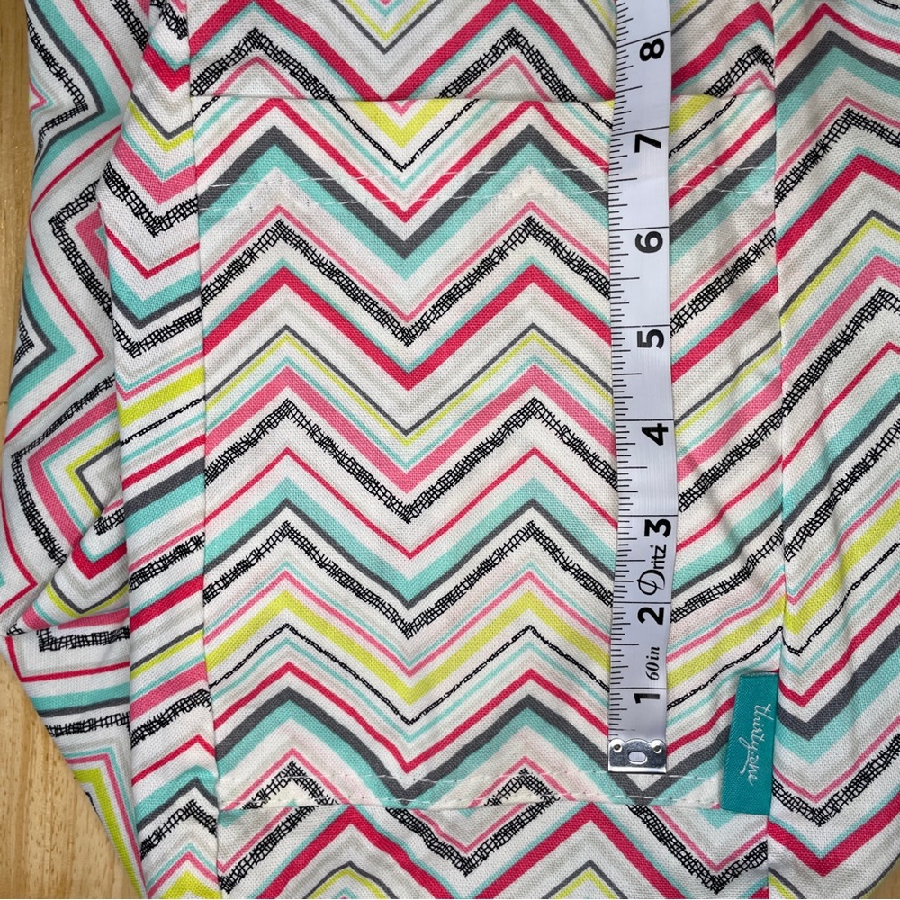 Thirty-one Retired Roundabout Party Punch Reversible Cotton Crossbody Hobo Bag - Picture 13 of 16